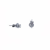 New York Pavé Ring Diamond Studs Silver